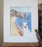 Print of Seagull visiting Durdle Door at Dorset Coast - Image 3
