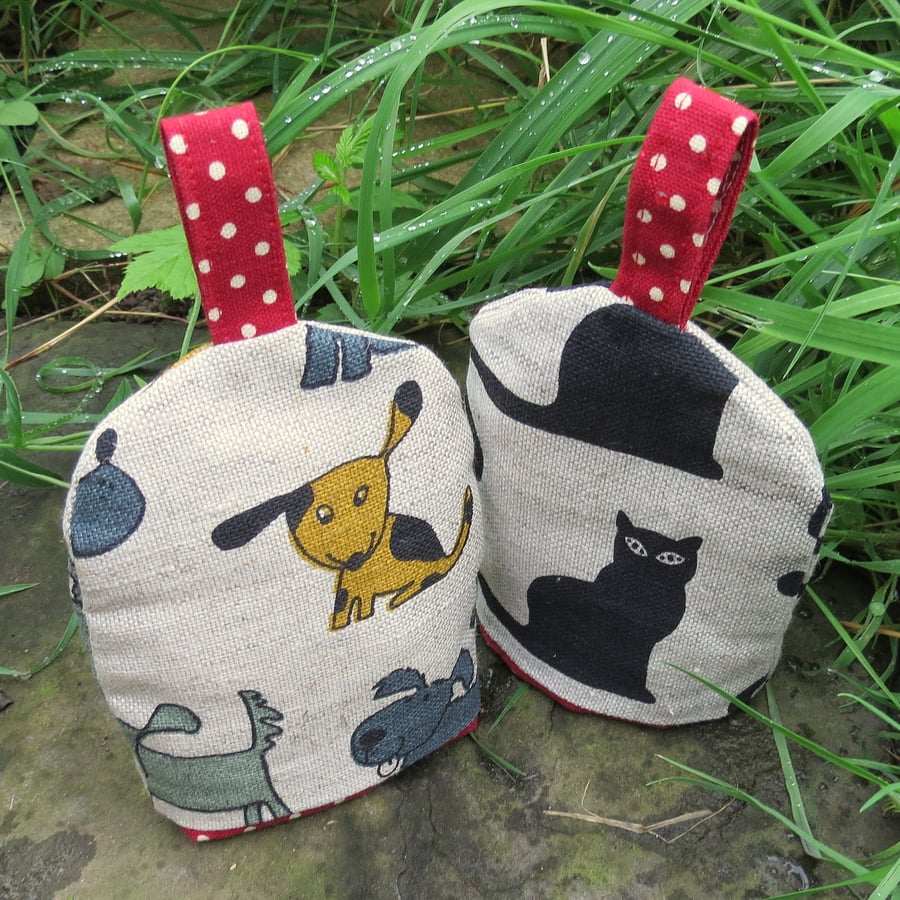 Egg cosies.  Set of two cosies.  Kepping eggs cosy! 
