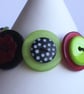 Red, black and lime button bracelet - Image 2
