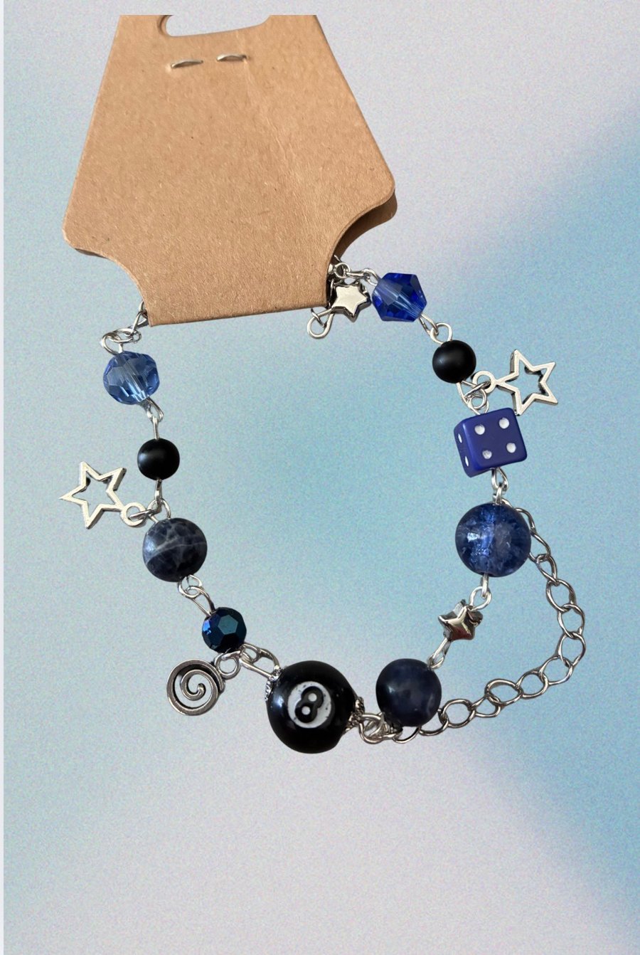 Handmade blue & black bracelet 