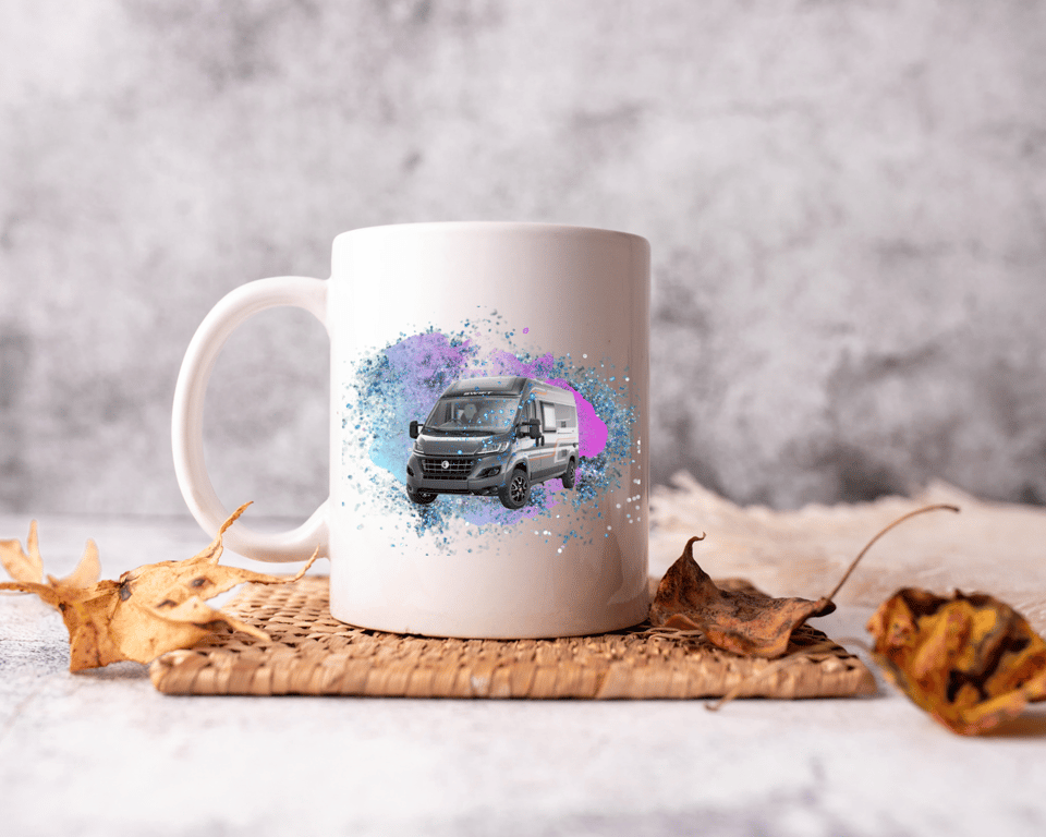 Watercolor camper van mug
