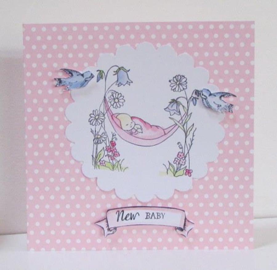 New Baby Polka Dot Card