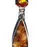 Suture Ammonite Necklace Amber with Insect Sterling Silver Jewellery Gift 925 - Image 1