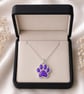 In loving memory paw pendant laid  with ashes  - Image 4