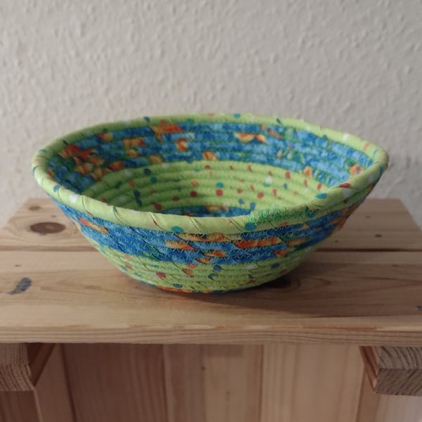 Rope trinket bowl coiled fabric