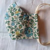Cotton face mask with vintage floral Sanderson print