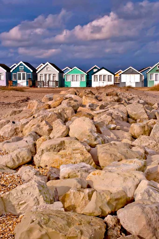Beach Huts Hengistbury Head Dorset England Photograph Print