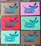 Mini print- happy sausage dog - Image 1