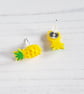 Pineapple stud earrings OR mini hoops choose your style - Image 4