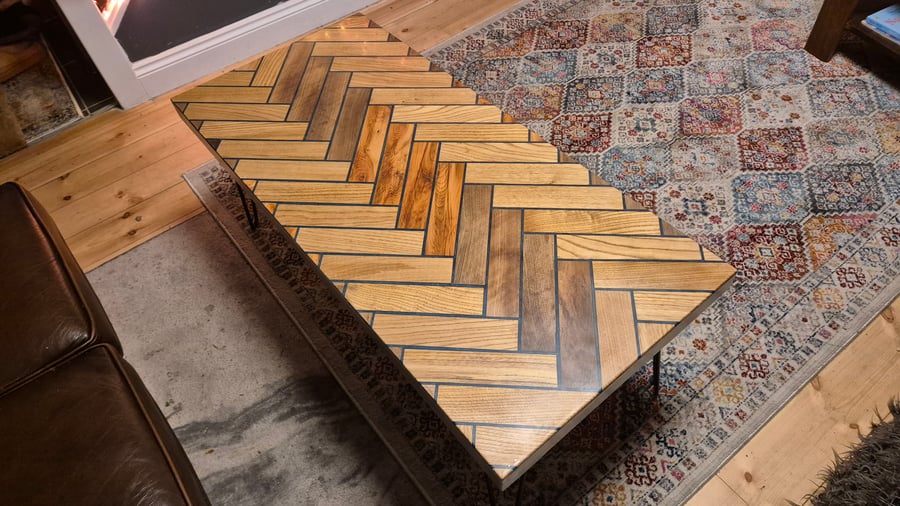 Herringbone coffee table