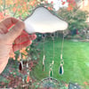 Stained Glass Rain Cloud Multi - Handmade Hanging Window Decoration