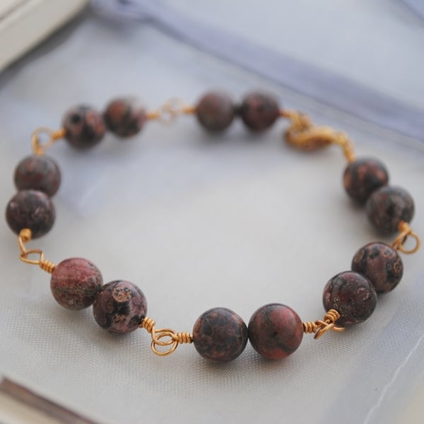 Sale-Poppy Jasper bracelet