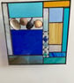 Large Stained Glass Etched Turtle Panel - Image 4