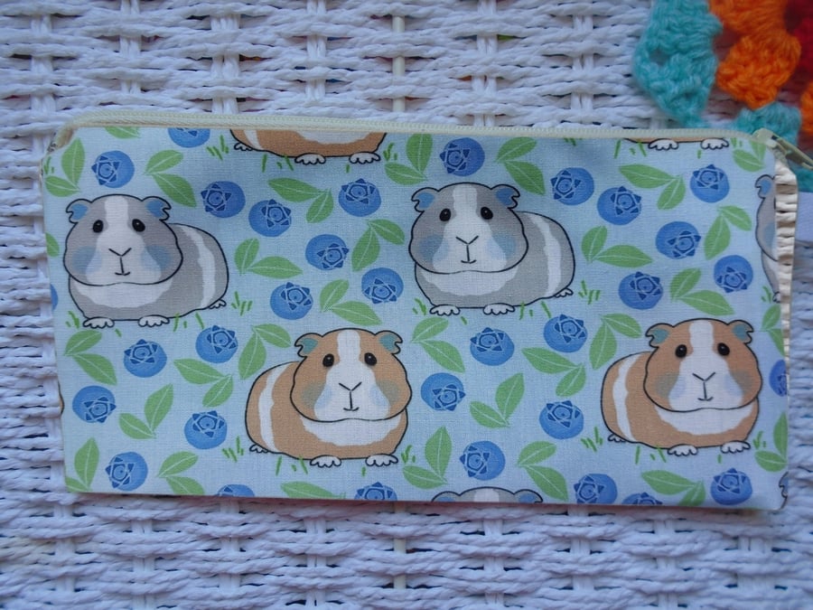 Blueberries Guinea Pig Pencil Case 