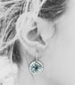 Copper Enamel Earrings with Allium Design - Image 3