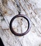Hammered Antiqued Copper Hoop Pendant Necklace - UK Free Post - Image 2
