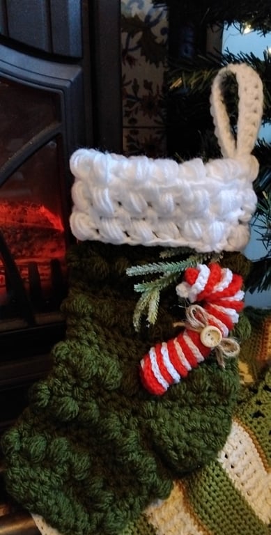 Handmade Christmas Stocking Candy Cane