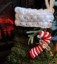 Handmade Christmas Stocking Candy Cane - Image 1