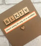 Handmade 60th Birthday Card with Scrabble Tiles - Image 4