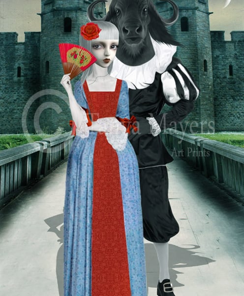 A4 Art Print Fairytale Beauty & The Beast