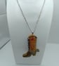 Cowgirl boot pendant necklace - Image 2