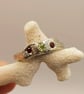 Sterling Silver Peridot Garnet Ring - Size J - Image 5