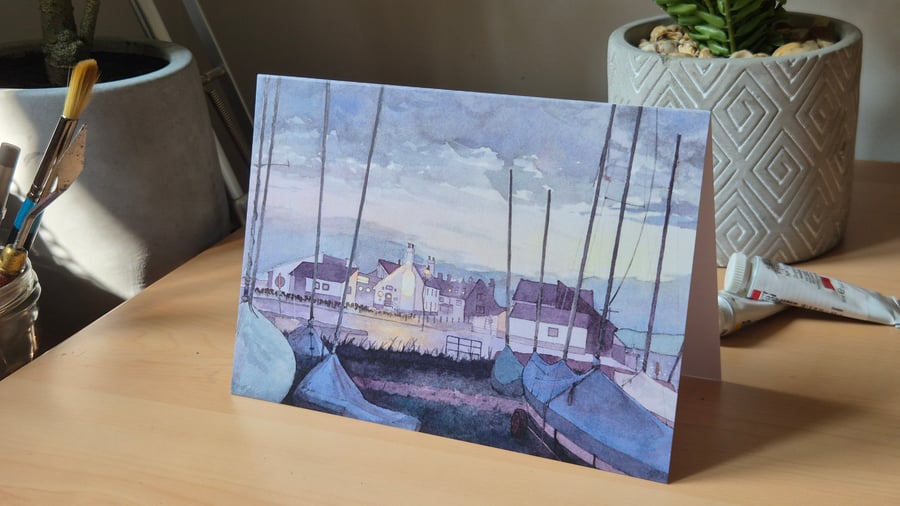 Mudeford Quay - Greeting Card