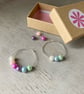 Multi-coloured, mix & match Hoop Earrings, sterling silver - Image 3