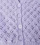 Baby girls cardigan hand knitted in sparkly mauve 2 - 3 years 26 inch chest - Image 2