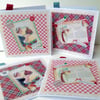 Christmas Cards,Pack of Four, 'Christmas Traditions',Handmade,Personalised