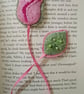 Hand Sewn Rosebud Felt Bookmark - Image 1