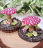 Pink Woodland Mushroom Ornament - Made to Order - Image 4