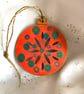 4 hand painted Christmas tree decorations - Image 6