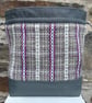 Cariad Bag - Berry range. Damson, Dusky Lilac & Prussian Blue.Handwoven in Wales - Image 1