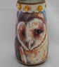 Decoupaged Owl Glass Lamp. - Image 2