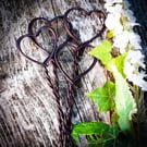 Rustic Wire Heart Table Number Holders: Handmade Wire Wedding Decor