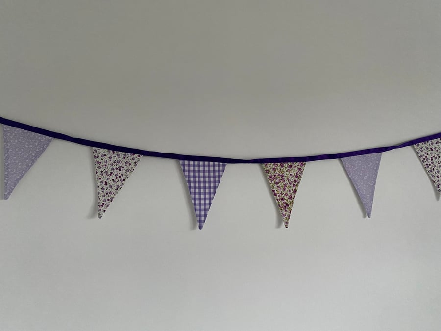 Purple Cotton Bunting (026)