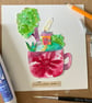 Framed paper cut illustration - House in a teacup.  - Image 2