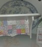 Wooden Wall Shelf Storage Made Using Cath Kidston Rare Vintage Patchwork Design  - Image 7