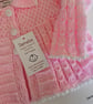 Designer Baby Girls Hand Knitted Jacket, Booties & Hat Set 0-3 Months Size - Image 6