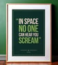 Alien Quote Poster Print - Retro Typography Wall Art - Image 2