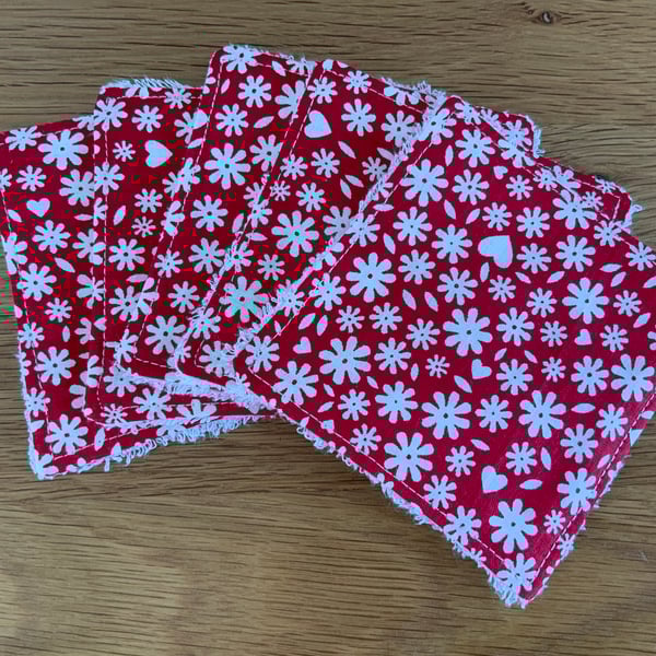 Reusable Bamboo Towelling Cotton Face Wipes, Eco friendly, Washable, Make up pad