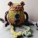 Elfin the Frog - A Cosy Little Handknitted Companion