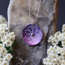 Flower design sparkle effect pendant