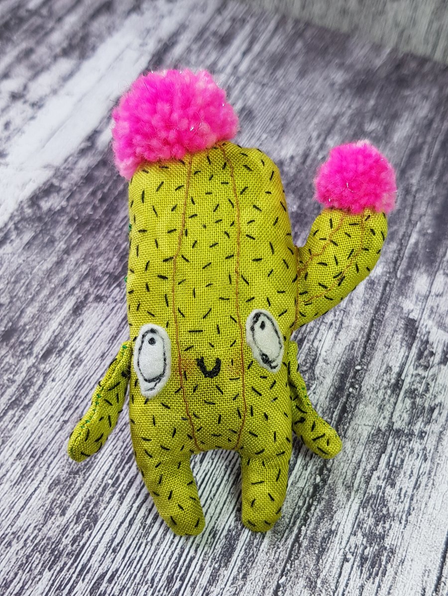Cactus Miniature Art Doll Pink
