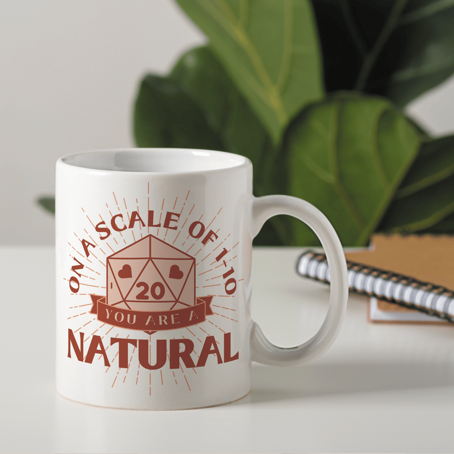 You Are A Natural 20 Mug: Perfect DnD-Themed Gift, RPG Lover Gift for Him or Her