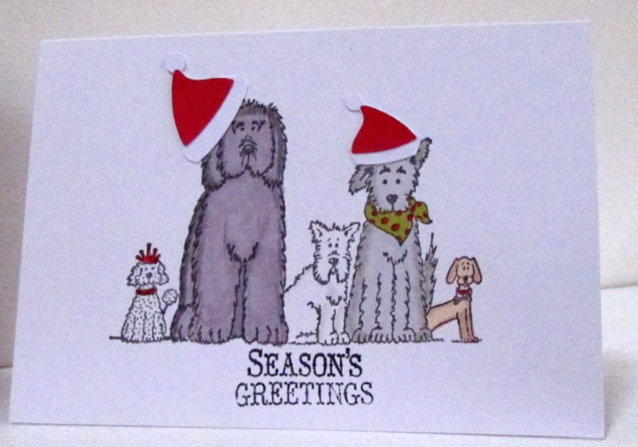 Santa Paws Christmas Card