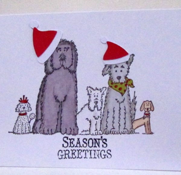 Santa Paws Christmas Card