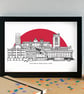 Liverpool - featuring LFC's Anfield Stadium - Skyline Art Print - Image 2
