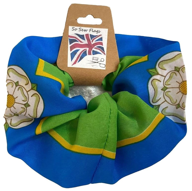 North Riding Of Yorkshire Flag Hair Scrunchie Scrunchies Accessory Band Elastic